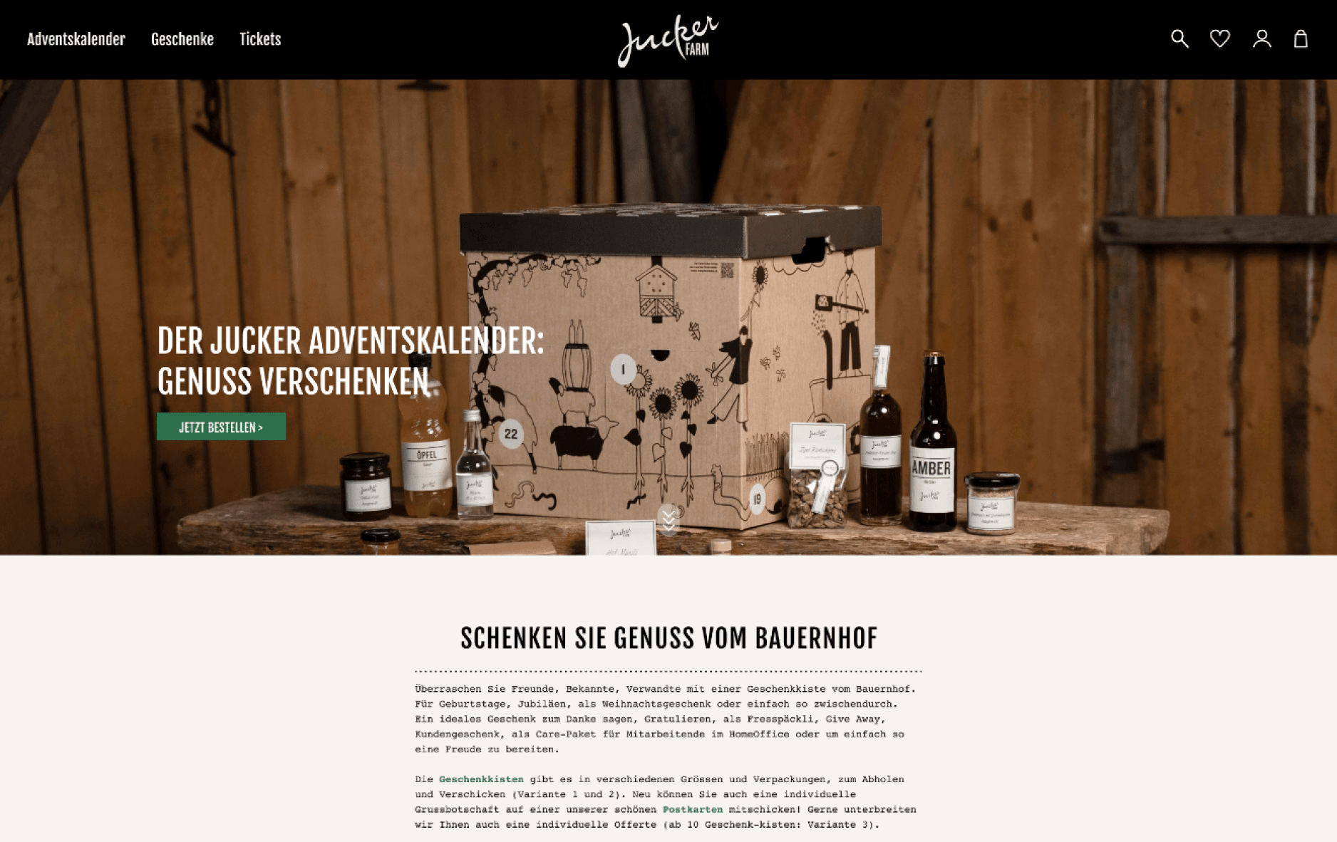 Juckerfarm Startseite Onlineshop